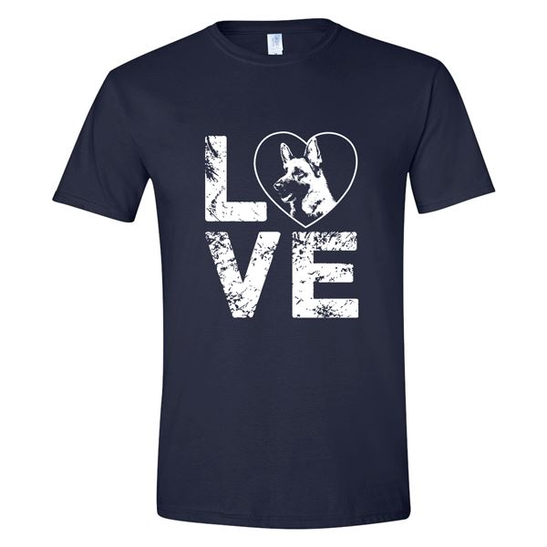 GSS - German Shepherd Love T-Shirts & Hoodie German Shepherd Shop Gildan Men's Crewneck Navy Blue S