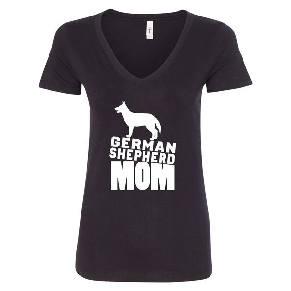 GSS - German Shepherd Mom T-Shirts & Hoodie German Shepherd Shop Next Level Woman's V-Neck Black S