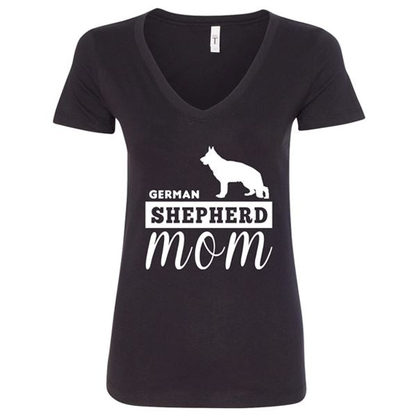 GSS - German Shepherd Mom T-Shirts & Hoodie German Shepherd Shop Next Level Woman's V-Neck Black S