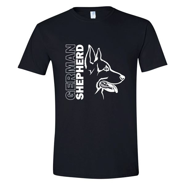 GSS - German Shepherd Profile T-Shirts & Hoodie German Shepherd Shop Gildan Men's Crewneck Black S