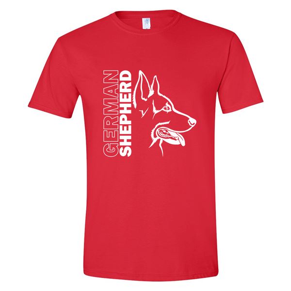 GSS - German Shepherd Profile T-Shirts & Hoodie German Shepherd Shop Gildan Men's Crewneck Red S