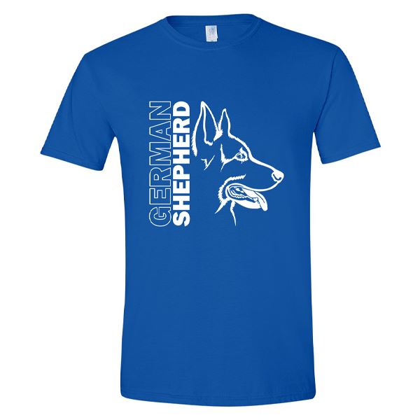 GSS - German Shepherd Profile T-Shirts & Hoodie German Shepherd Shop Gildan Men's Crewneck Royal Blue S