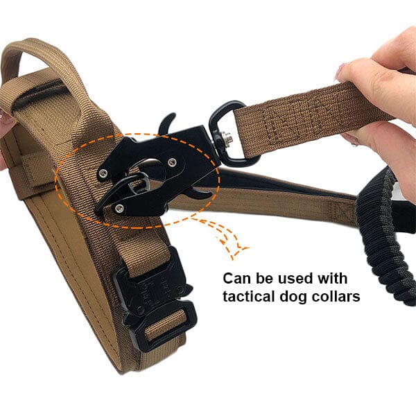 GSS Heavy Duty Multi Functional Tactical Bungee Dog Leash Seatbelt German Shepherd Shop