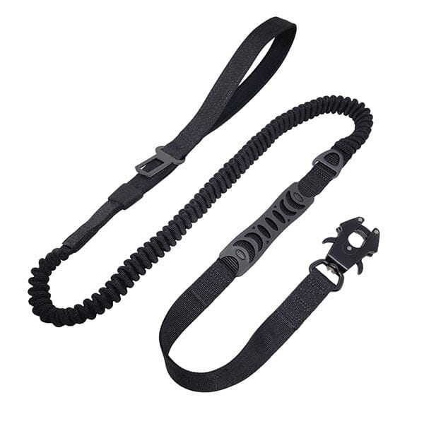 GSS - Heavy Duty Multi-Functional Tactical Bungee Dog Leash & Seatbelt Black in , durable Pet Leashes for dogs