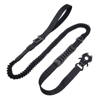 GSS - Heavy Duty Multi-Functional Tactical Bungee Dog Leash & Seatbelt Black in , durable Pet Leashes for dogs