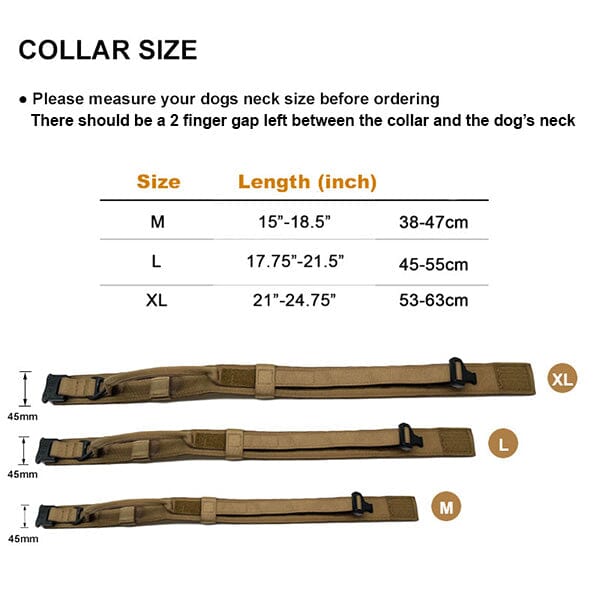 GSS - Heavy Duty Tactical Dog Collar in , durable Pet Collars & Harnesses for dogs