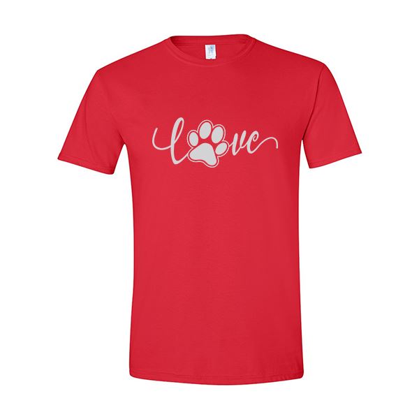 GSS - Love Paw T-Shirts & Hoodie Shirts & Tops German Shepherd Shop Gildan Men's Crewneck Red S