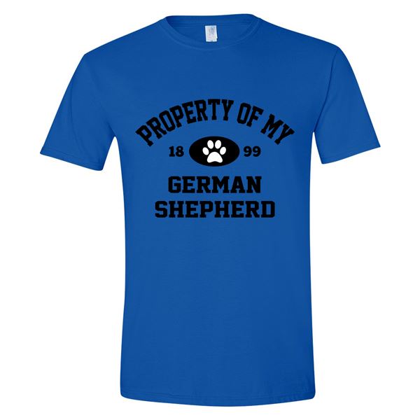 GSS - Property Of My German Shepherd T-Shirts & Hoodie German Shepherd Shop Gildan Men's Crewneck Royal Blue S