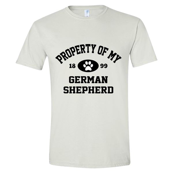 GSS - Property Of My German Shepherd T-Shirts & Hoodie German Shepherd Shop Gildan Men's Crewneck White S