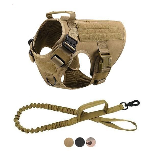 GSS - Tactical Dog Harness w/ Tactical Bungee Leash V2 Pet Collars & Harnesses German Shepherd Shop 