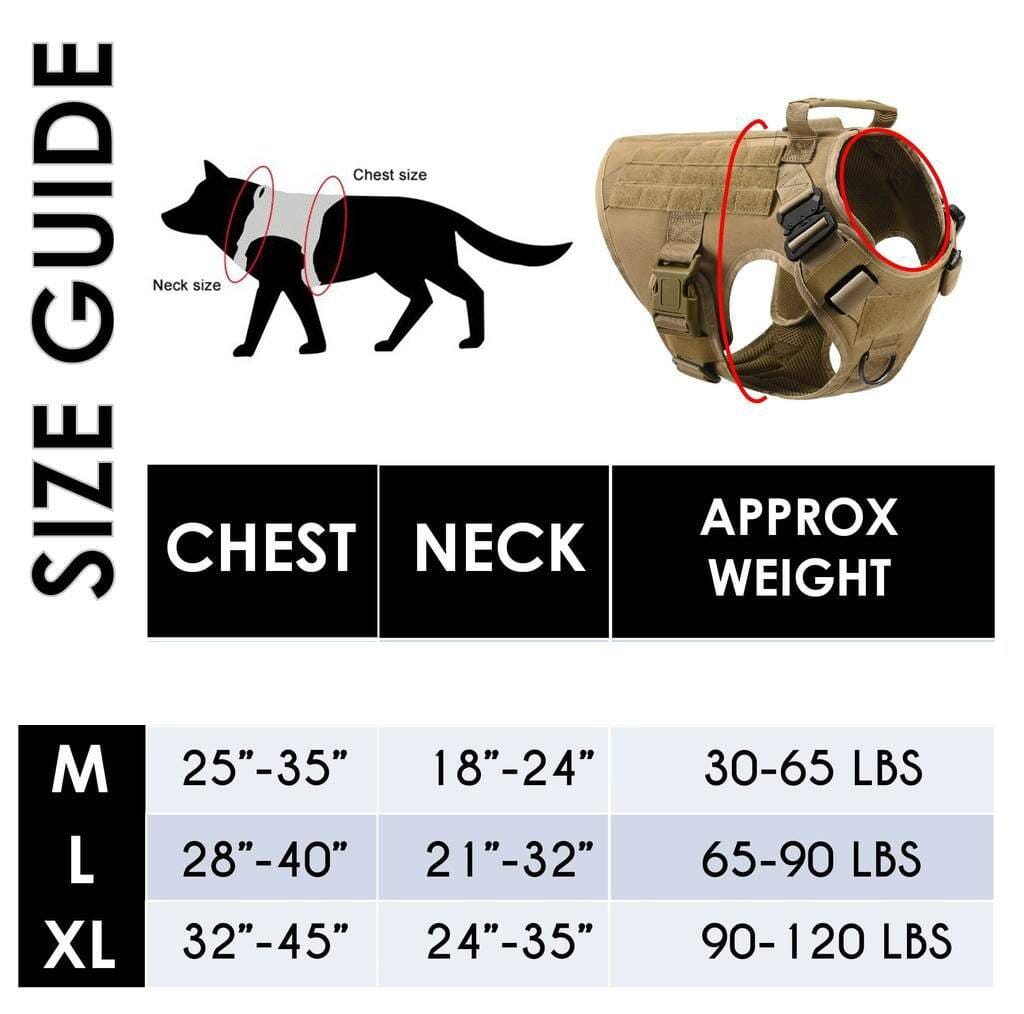 GSS - Tactical Dog Harness w/ Tactical Bungee Leash V2 Pet Collars & Harnesses German Shepherd Shop 