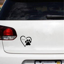 Heart Paw Love - Sticker in , durable Vehicle Decals for dogs