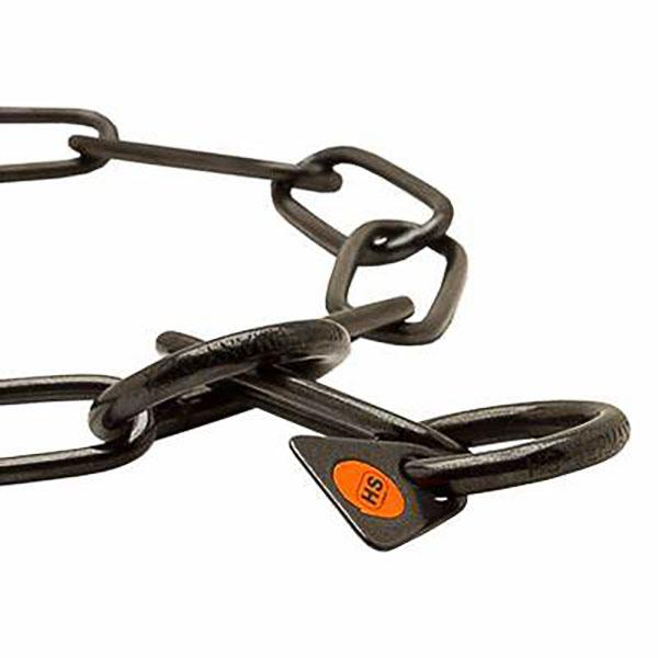 HERM SPRENGER - Black Stainless Steel Long Link Fur Saver 3mm in , durable Pet Collars & Harnesses for dogs