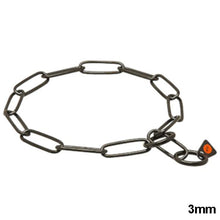 HERM SPRENGER - Black Stainless Steel Long Link Fur Saver 3mm in , durable Pet Collars & Harnesses for dogs