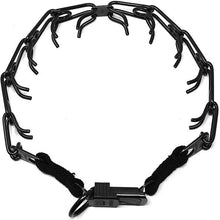 HERM SPRENGER - Black Stainless Steel ULTRA-PLUS Training Collar with Center-Plate and ClicLock Quick-Release Buckle in 16-in x 2.25mm, durable Pet Collars & Harnesses for dogs