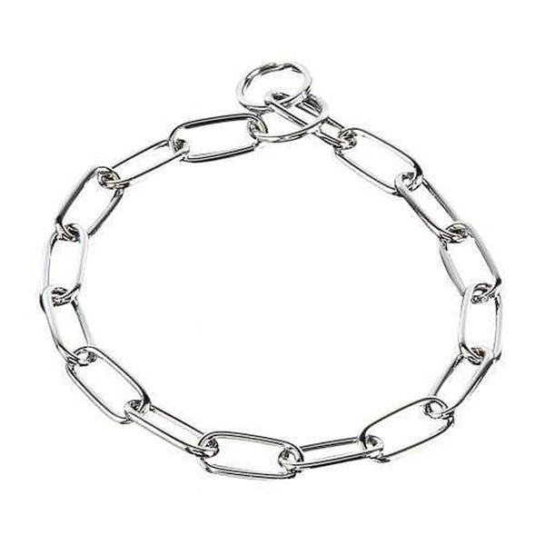 Herm Sprenger - Long Link Fur Saver Collar - Chrome Collar German Shepherd Shop 21" (54cm) x 4mm 