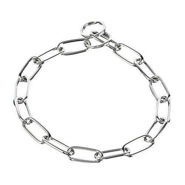 HERM SPRENGER - Chrome Long Link Fur Saver Collar 4mm in 20-in x 4mm, durable Pet Collars & Harnesses for dogs