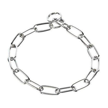 HERM SPRENGER - Chrome Long Link Fur Saver Collar 4mm in 20-in x 4mm, durable Pet Collars & Harnesses for dogs