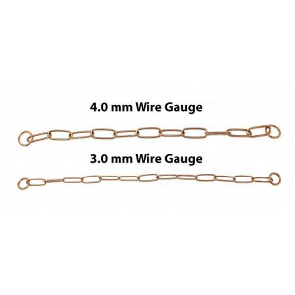 HERM SPRENGER - Curogan Long Link Fur Saver 3mm in , durable Pet Collars & Harnesses for dogs