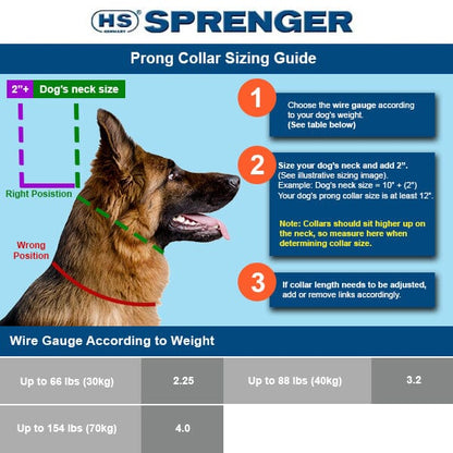 HERM SPRENGER - Stainless Steel ULTRA-PLUS Training Collar with Center-Plate and Assembly Chain in , durable Pet Collars & Harnesses for dogs