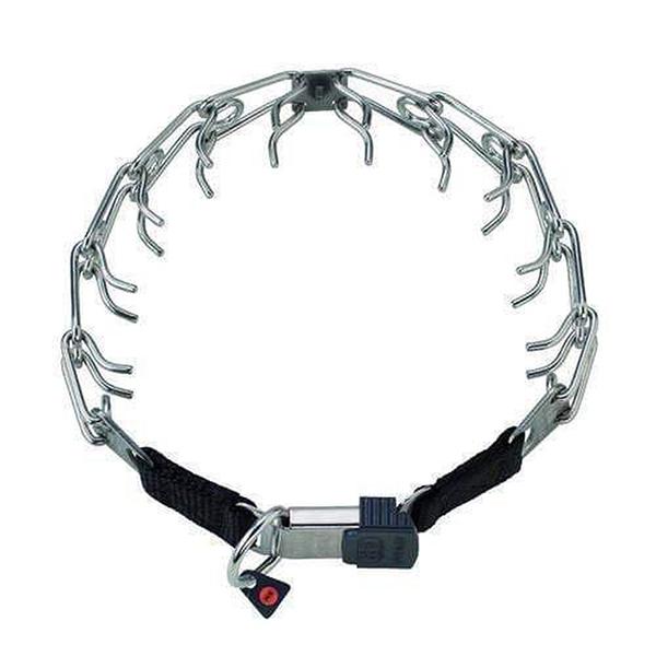 HERM SPRENGER - Stainless Steel ULTRA-PLUS Training Collar with Center-Plate and ClicLock Quick-Release Buckle in 16-inch x 2.25mm, durable Pet Collars & Harnesses for dogs