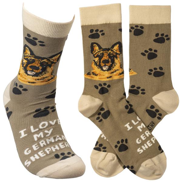 I Love My German Shepherd - Socks Socks German Shepherd Shop 