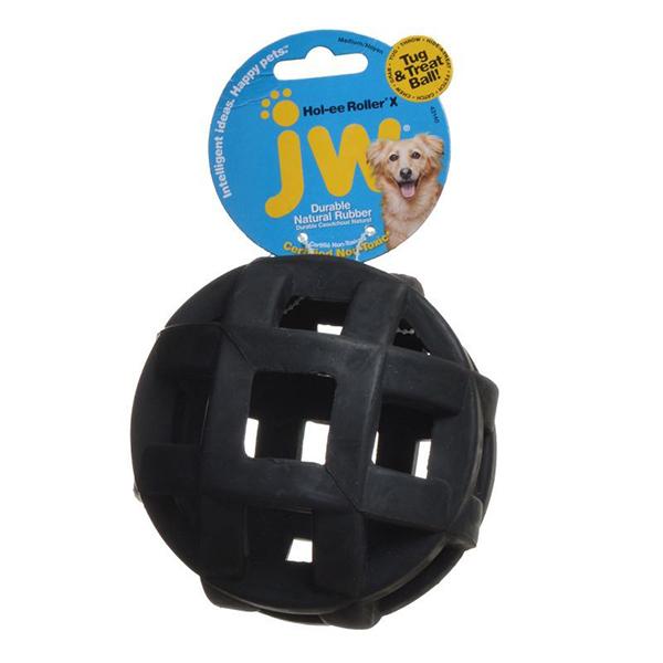 JW Pet - Hol-ee Roller X Toy- 5" in Black, durable Dog Toys for dogs