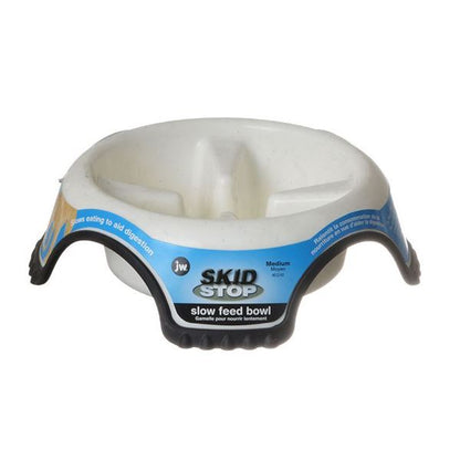 JW Pet - Skid Stop Slow Feed Bowl in Medium - (1 cups), durable Pet Bowls, Feeders & Waterers for dogs