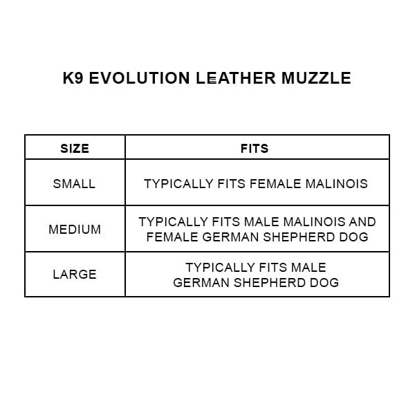 K9 EVOLUTION - SWAT Leather Muzzle in , durable for dogs
