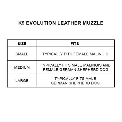 K9 EVOLUTION - SWAT Leather Muzzle in , durable for dogs