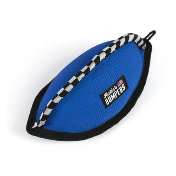 Katie's Bumpers - Football Fetch Toy For Dogs in Blue, durable for dogs