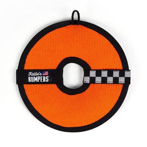 Katie's Bumpers - Frequent Flyer Circle Dog Fetch Toy in Orange, durable for dogs