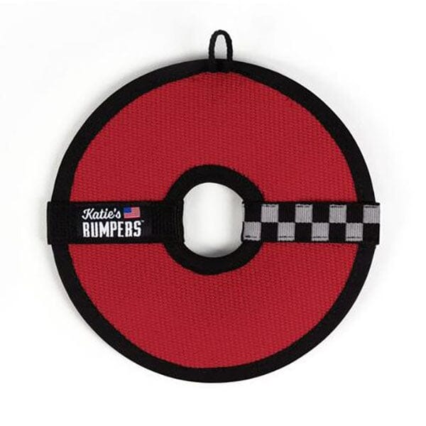Katie's Bumpers - Frequent Flyer Circle Dog Fetch Toy in Red, durable for dogs