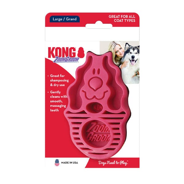 KONG - ZOOMGROOM® Kong Large Raspberry 