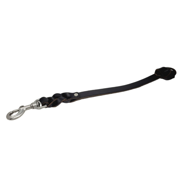 GSS - 12" Leather Pull Tab with Stainless-Steel Clasp in , durable Pet Leashes for dogs