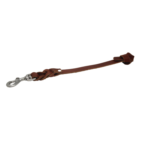 GSS - 12" Leather Pull Tab with Stainless-Steel Clasp in , durable Pet Leashes for dogs