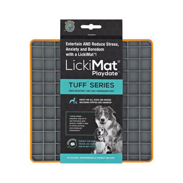 LICKIMAT - Tuff Series For Strong Chewers Toys LickiMat Orange Playdate LickiMat 