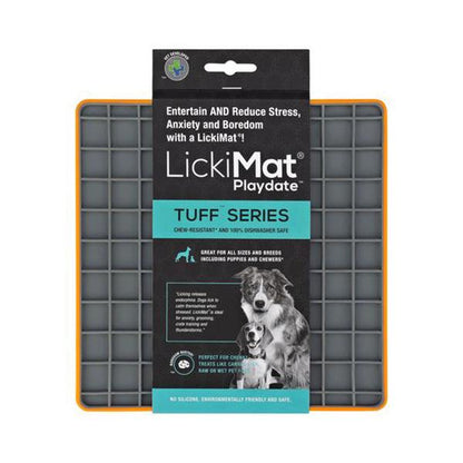 LICKIMAT - Tuff Series For Strong Chewers in Tangerine, durable Dog Toys for dogs