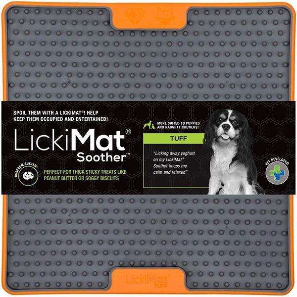 LICKIMAT - Tuff Series For Strong Chewers in Tangerine, durable Dog Toys for dogs