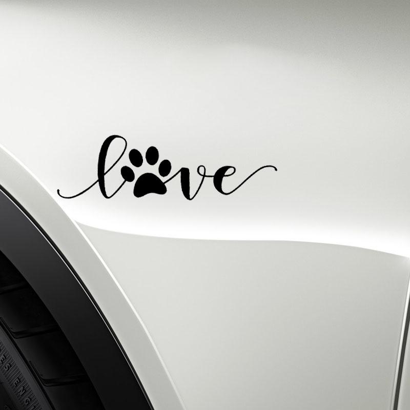 STICKERS/DECALS - Love Paw Sticker in , durable Vehicle Decals for dogs
