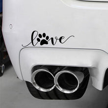 STICKERS/DECALS - Love Paw Sticker in Black, durable Vehicle Decals for dogs