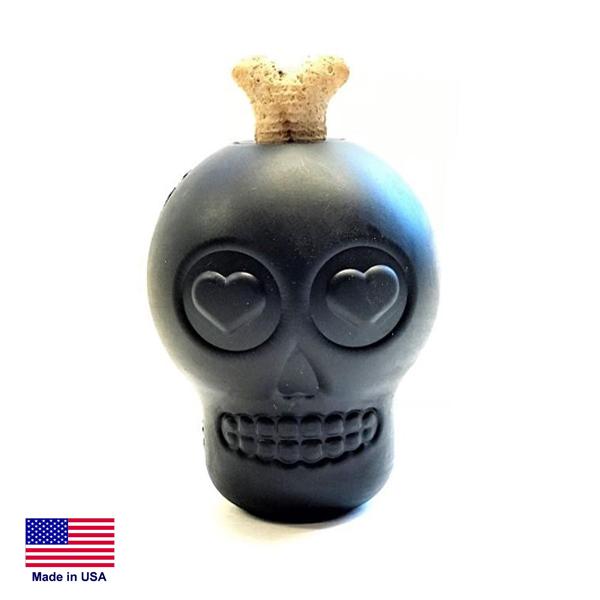 Magnum Sugar Skull Ultra - Durable Chew Toy & Treat Dispenser - Large - Black Toys German Shepherd Shop 