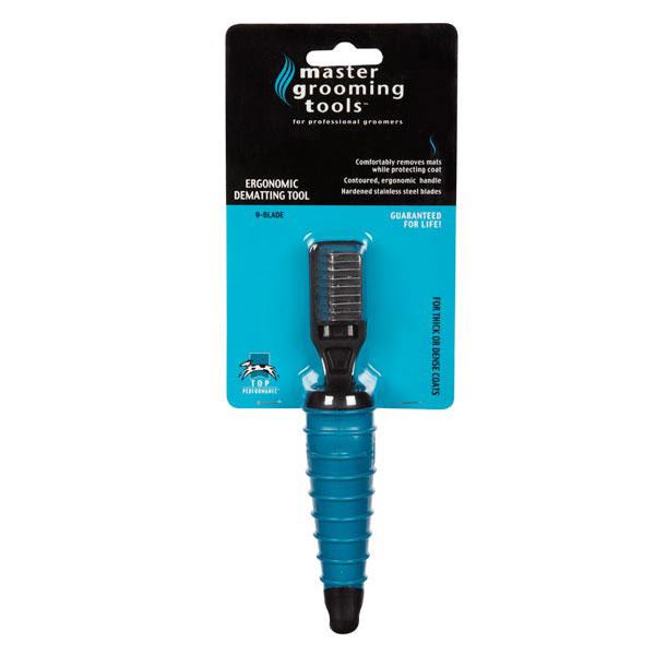 MASTER GROOMING TOOLS - Ergonomic DeMatting Tool - 9-Blade Style in , durable Pet Combs & Brushes for dogs