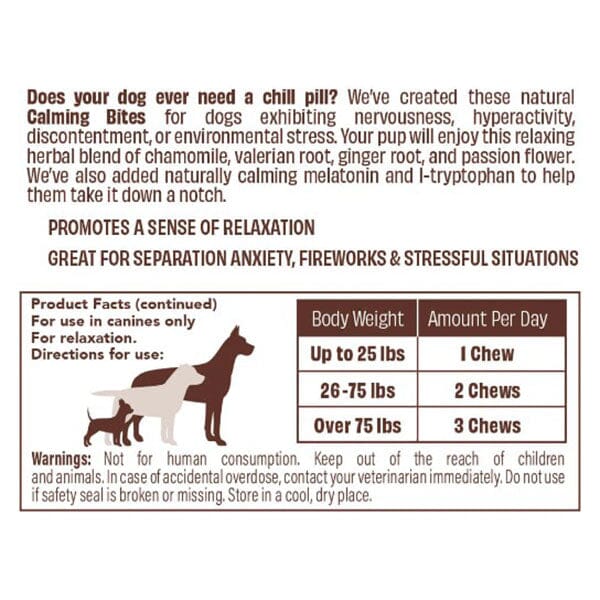 NATURAL DOG COMPANY - Calming Chews Pet Vitamins & Supplements Natural Dog Company 