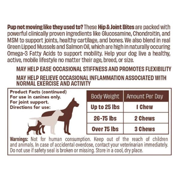 NATURAL DOG COMPANY - Hip & Joints Supplements - 90 Chews Pet Vitamins & Supplements Natural Dog Company 