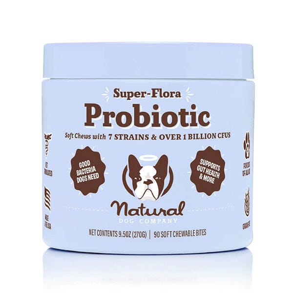 NATURAL DOG COMPANY - Super-Flora Probiotic Supplement Pet Vitamins & Supplements Natural Dog Company 