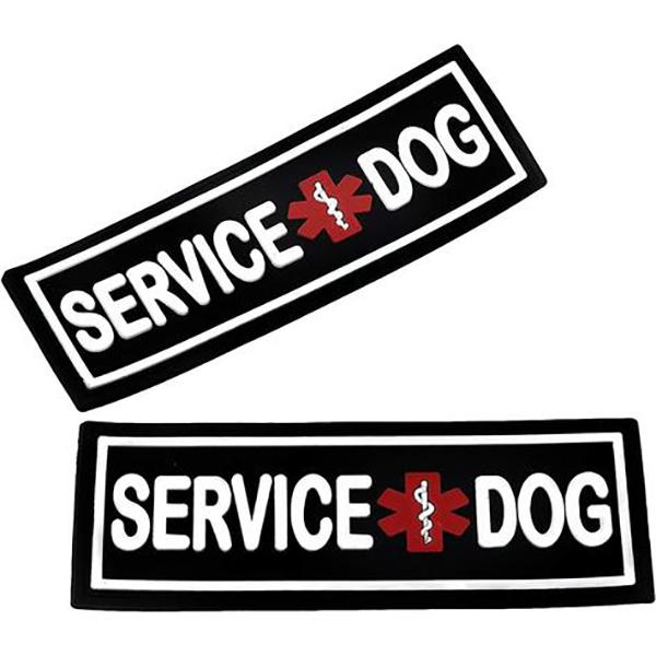 DOGLINE - Pair Of Removable 3D Rubber Dog Harness Patches (3 sizes) in 1-in x 2.75-in, durable Animals & Pet Supplies for dogs