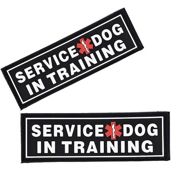 DOGLINE - Pair Of Removable 3D Rubber Dog Harness Patches (3 sizes) in 1-in x 2.75-in, durable Animals & Pet Supplies for dogs