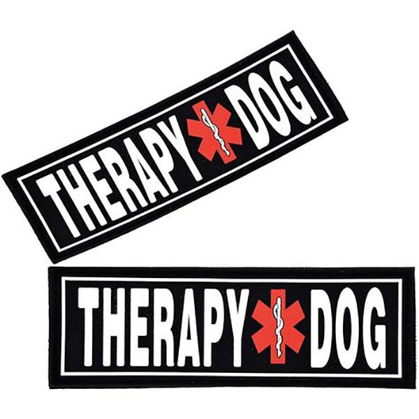DOGLINE - Pair Of Removable 3D Rubber Dog Harness Patches (3 sizes) in 1-in x 2.75-in, durable Animals & Pet Supplies for dogs