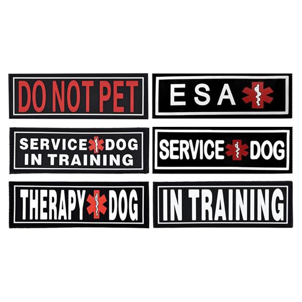 DOGLINE - Pair Of Removable 3D Rubber Dog Harness Patches (3 sizes) in , durable Animals & Pet Supplies for dogs